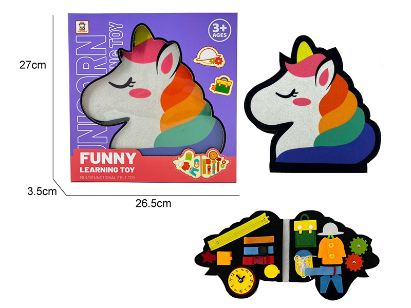 Unicorn Funny Learning Board Multifunctional Felt Toy