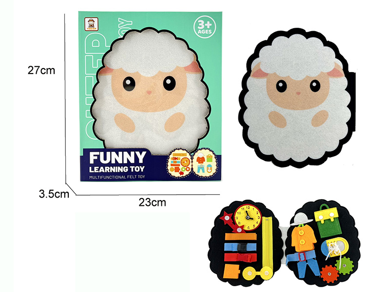 Sheep Funny Learning Board Multifunctional Felt Toy