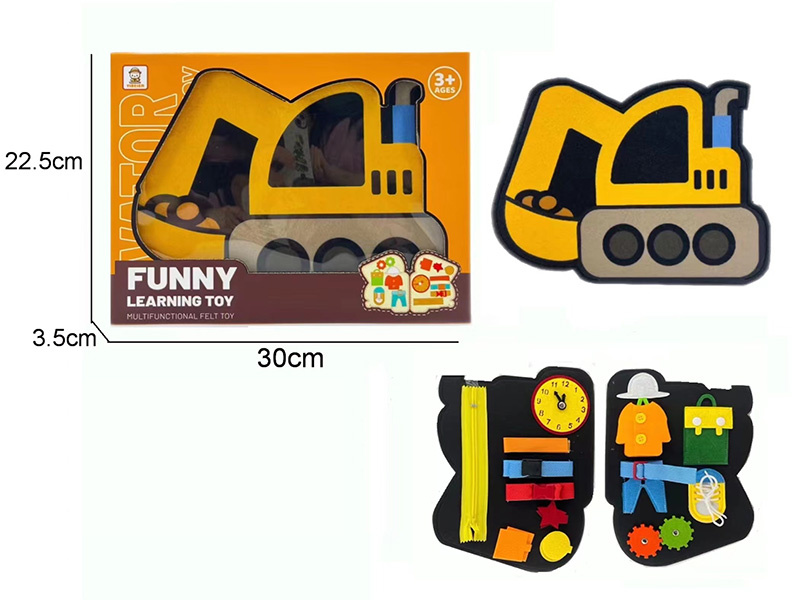 Engineering Truck Funny Learning Board Multifunctional Felt Toy