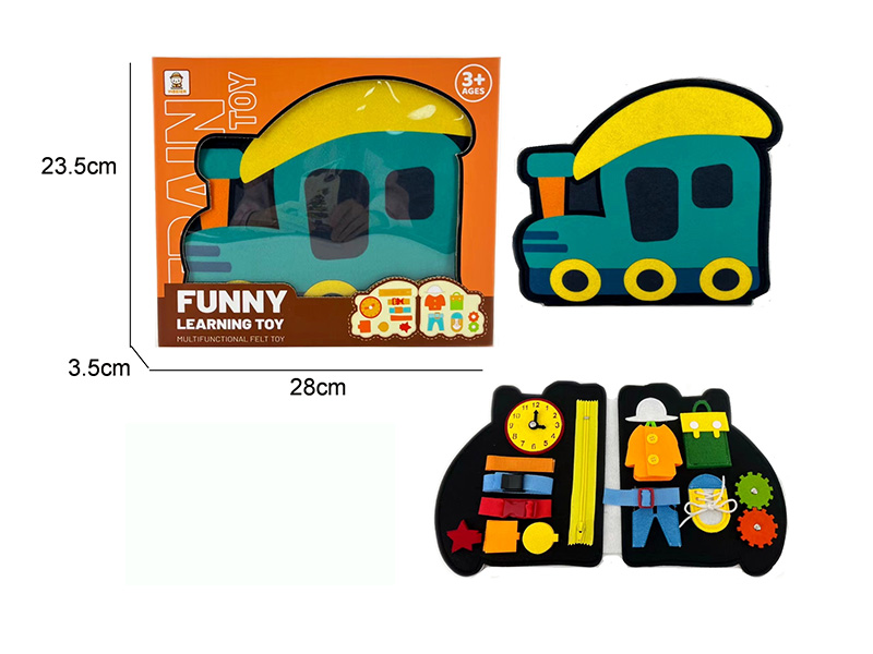 Train Funny Learning Board Multifunctional Felt Toy