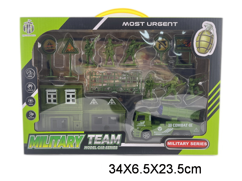 Pull Back Military Trucks Set