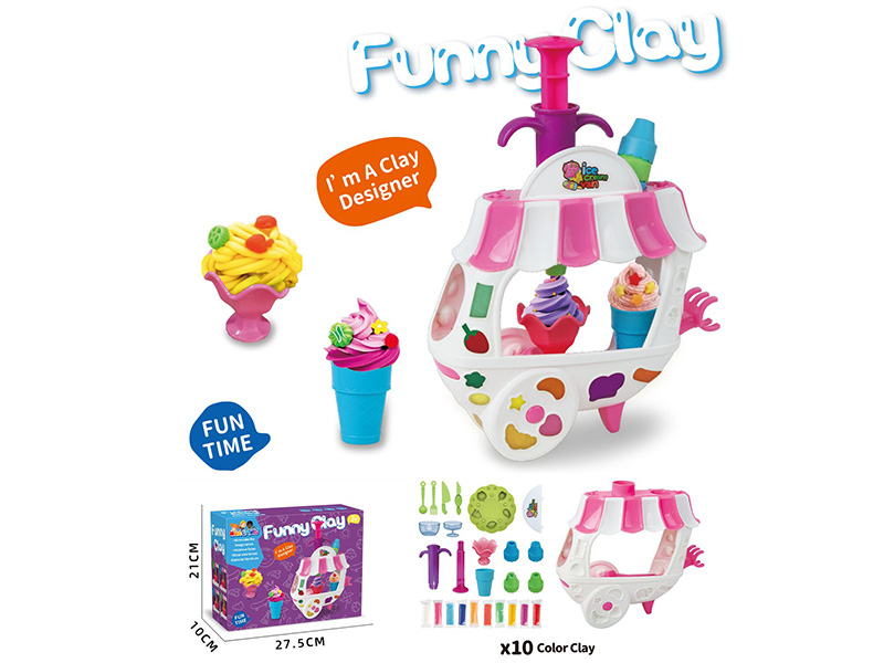 Funny Clay Ice Cream Van Set