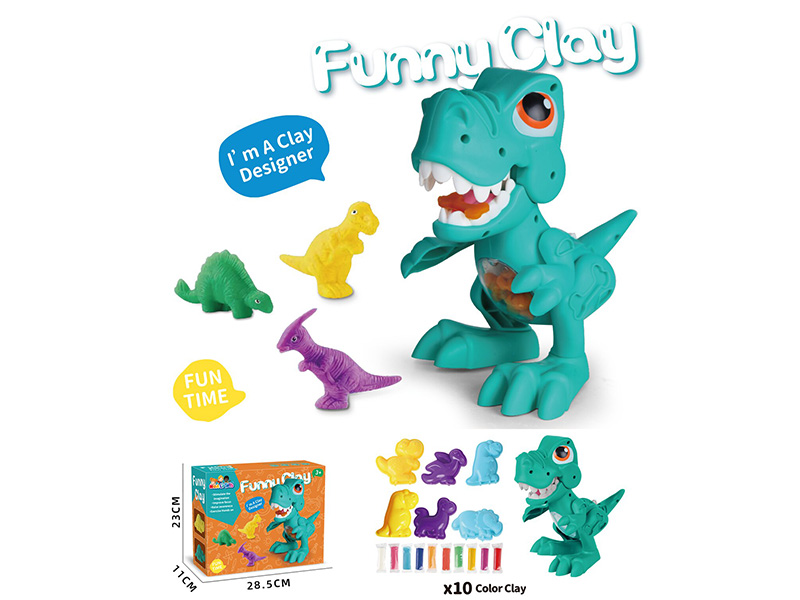 Funny Clay Dinosaur Set