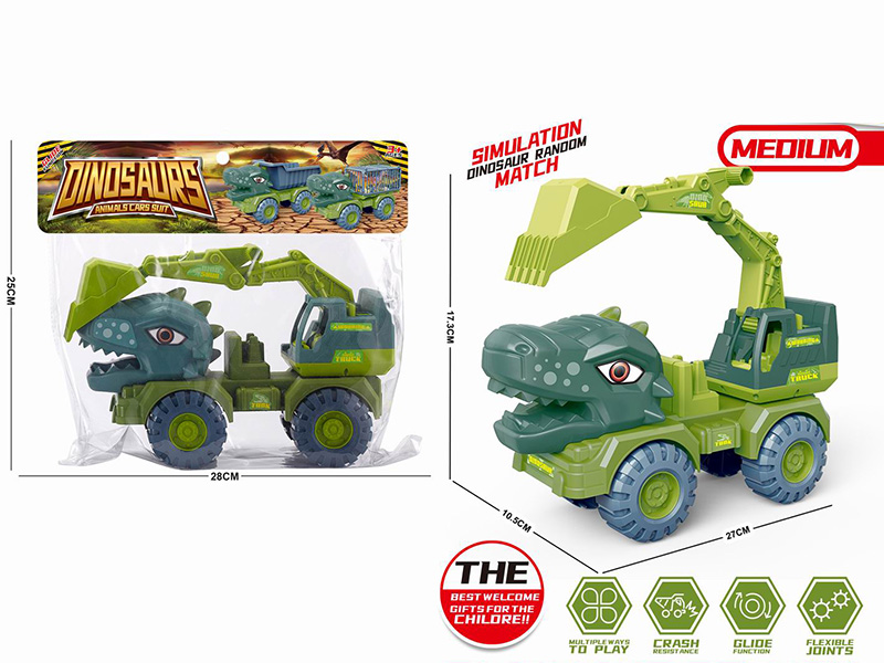 Slide Medium Dinosaur Engineering Truck