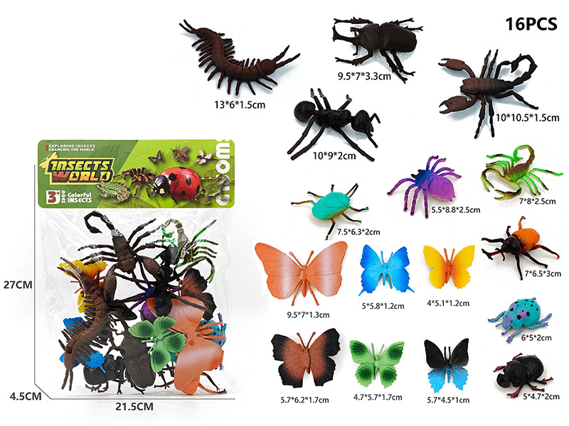 16PCS Insect Model Set