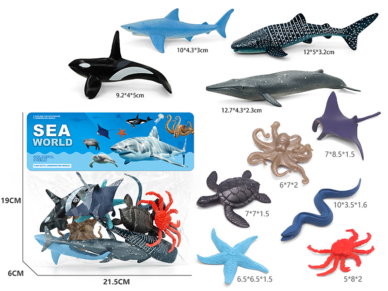 10PCS Medium Marine Animal Model
