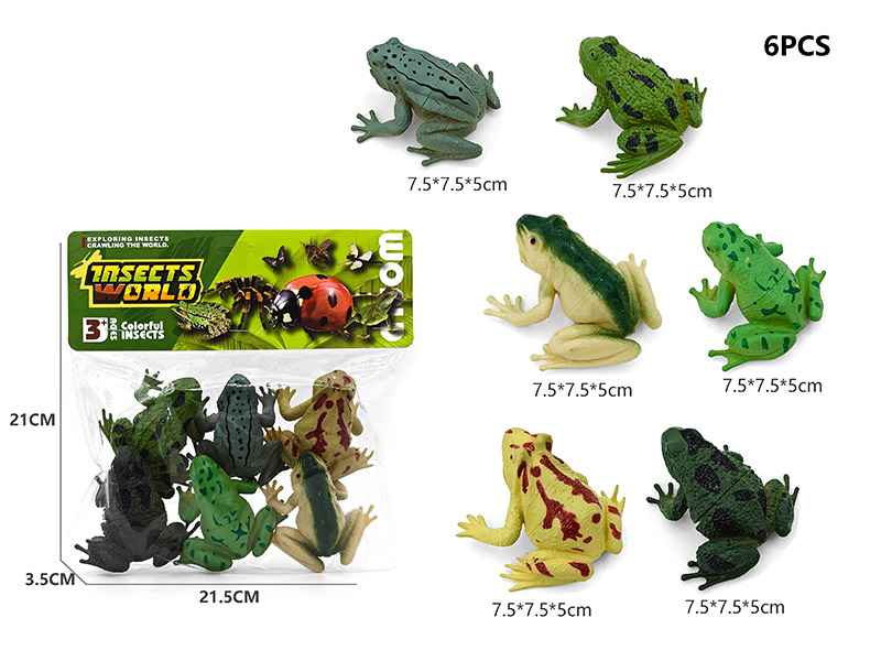 6PCS Frog Model