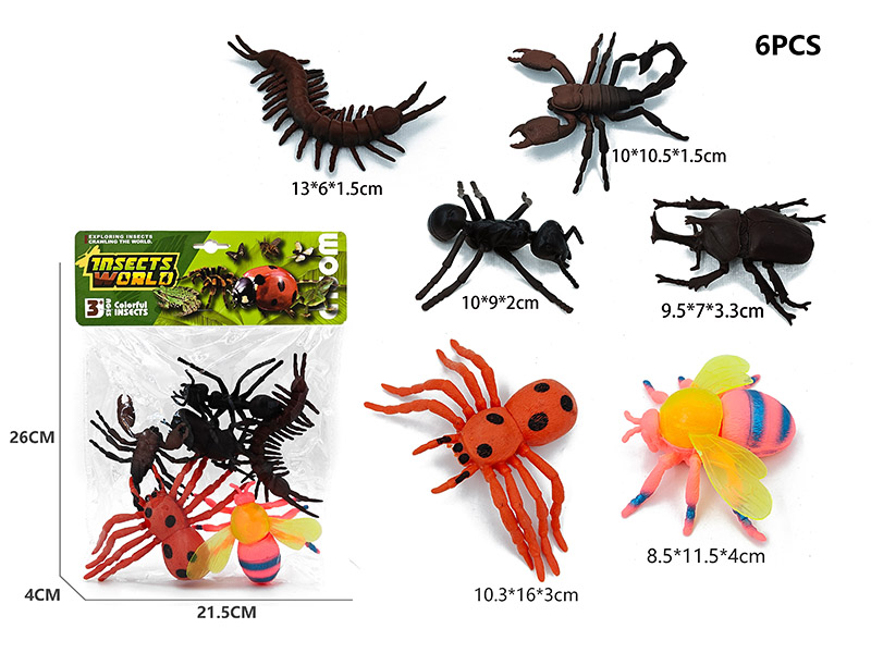 6PCS Large Insect Model