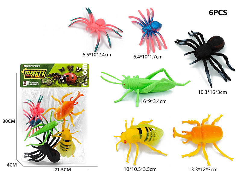 6PCS Large Insect Model