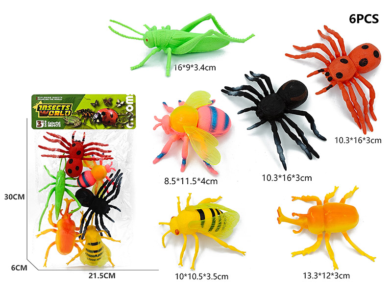 6PCS Large Insect Model