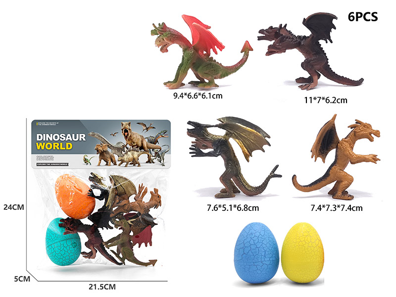 4PCSMonster Dragons + 2PCS Eggs