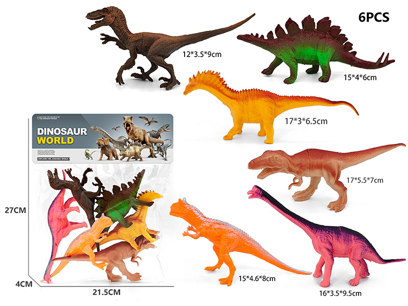 6PCS Dinosaur Model