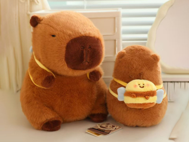 12" Plush Capybara With Bee Backpack