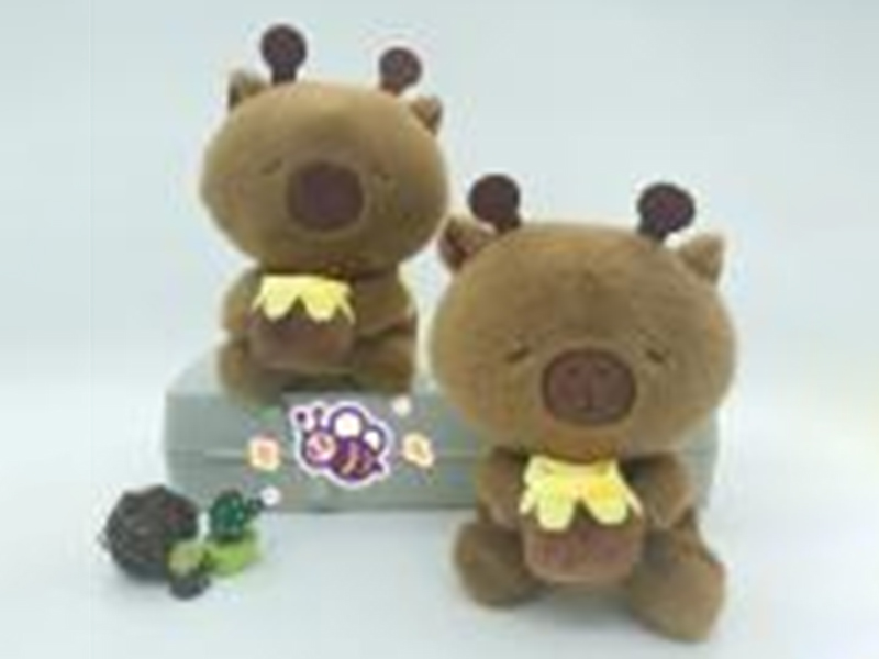 8" Bee Capybara Plush Toy