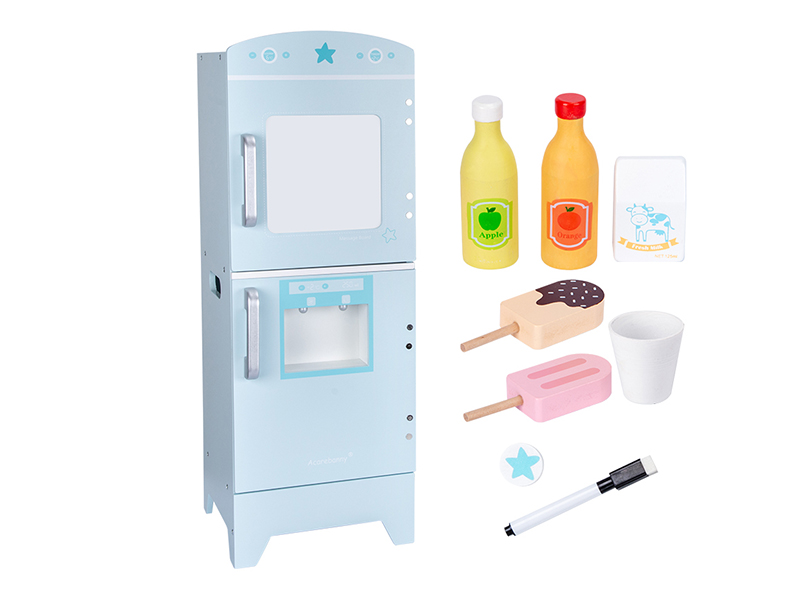 Blue Wooden Refrigerator Toy