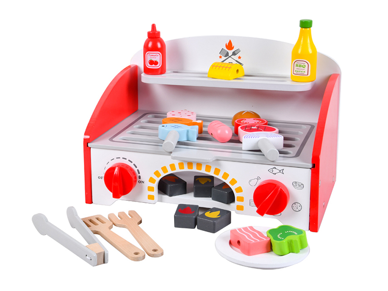 Wooden BBQ Grill Toy(Red)