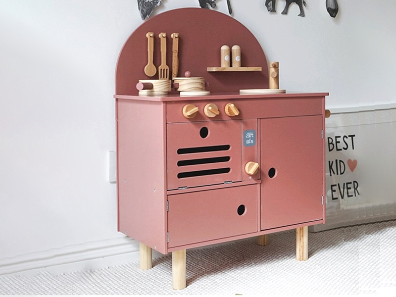 Wooden Kitchen Toy/Pink