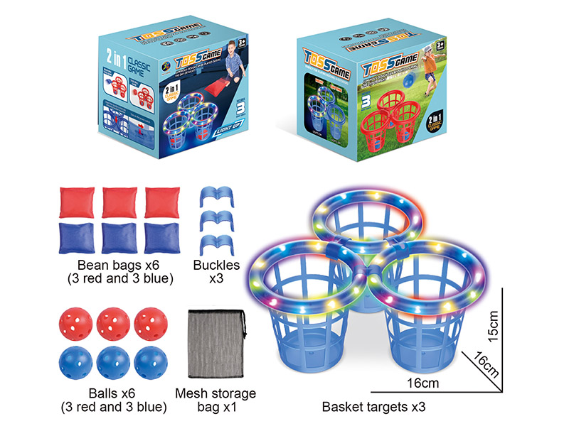 Toss Game(With Lights)3 Basket Targets