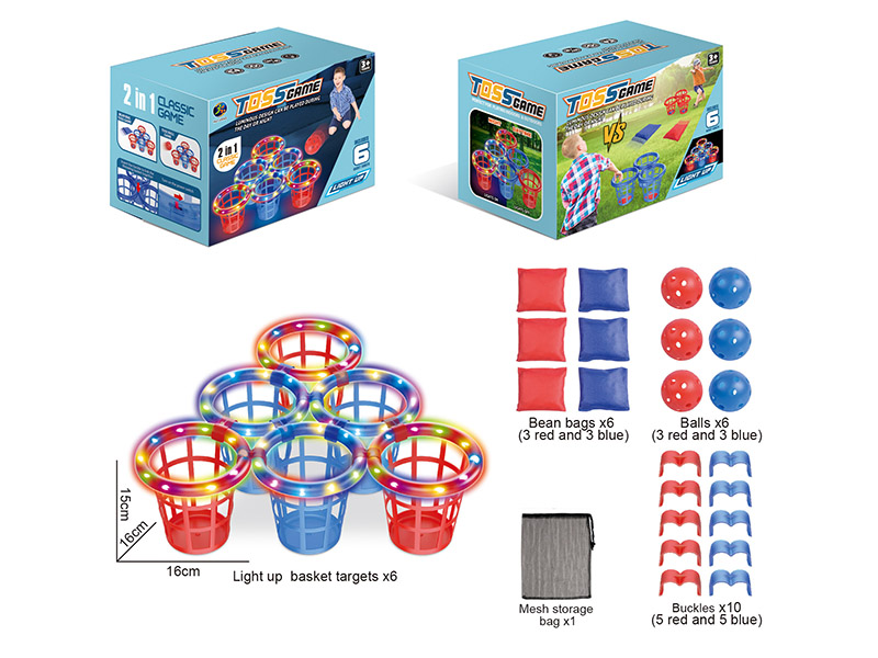 Toss Game(With Lights)6 Basket Targets