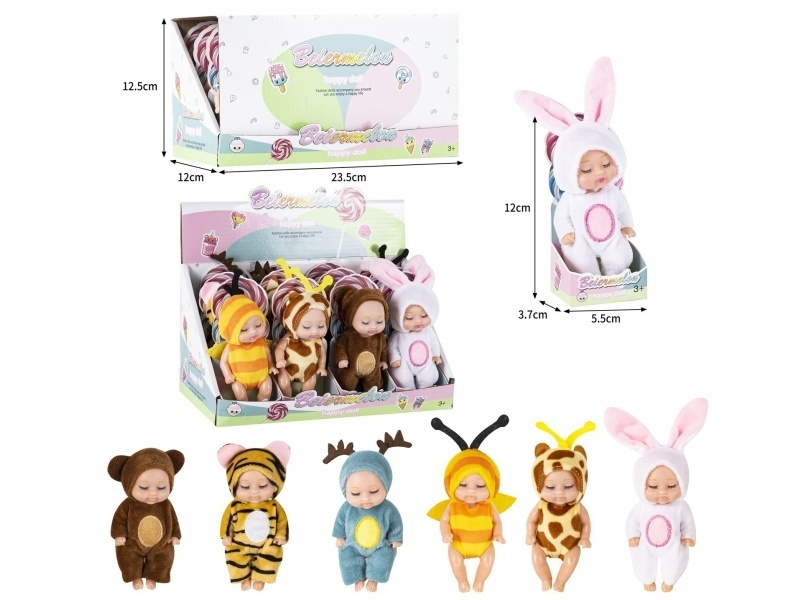 4-Inch Solid Sleeping Dolls (12-Piece Set)