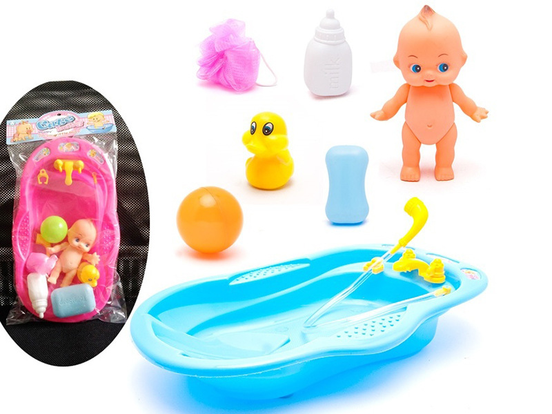 Large Bathtub Set + Doll