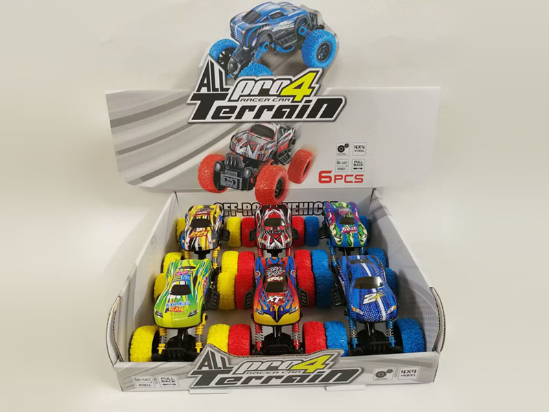 Double Pull Back Metal 4WD Climbing Cars 6PCS