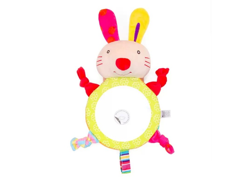 Rabbit Baby Plush Rearview Mirror