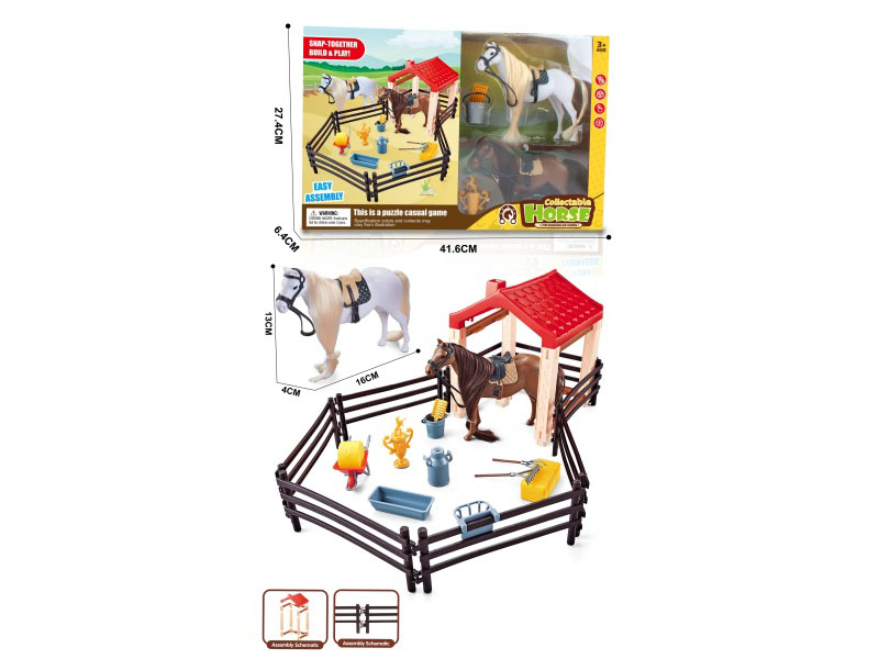 Racecourse Set Of Simulated Fur