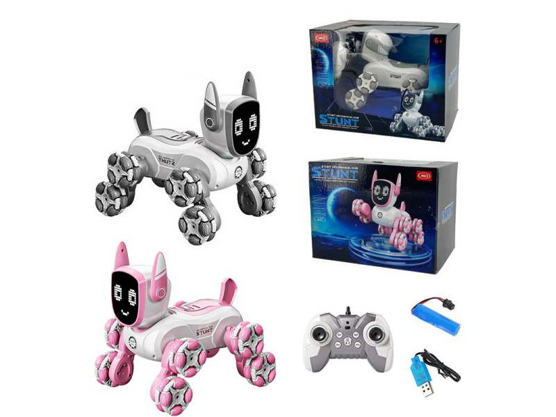 Remote Control Stunt 8-Wheel Robot Dog