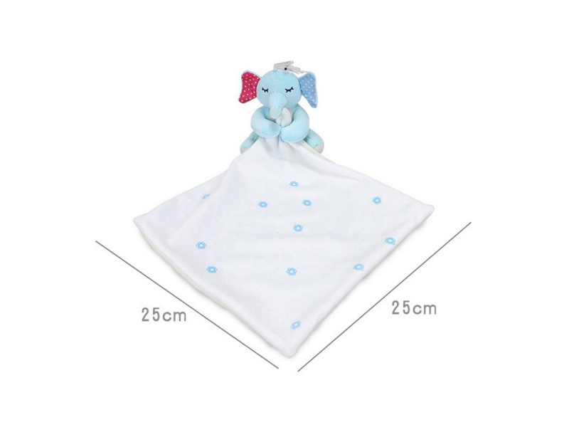 Blue Elephant Doll Baby Comfort Towel