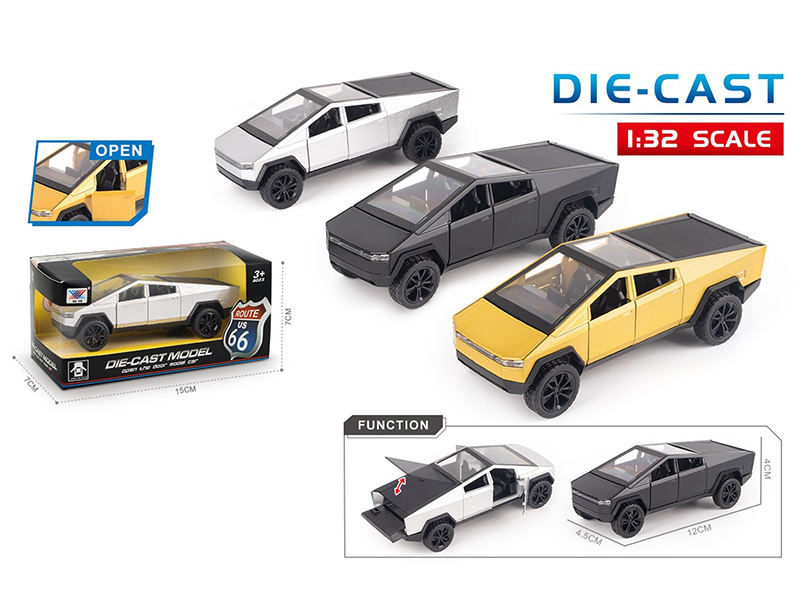 1:32 Tesla Pull Back Three Doors Alloy Car Model 1PCS