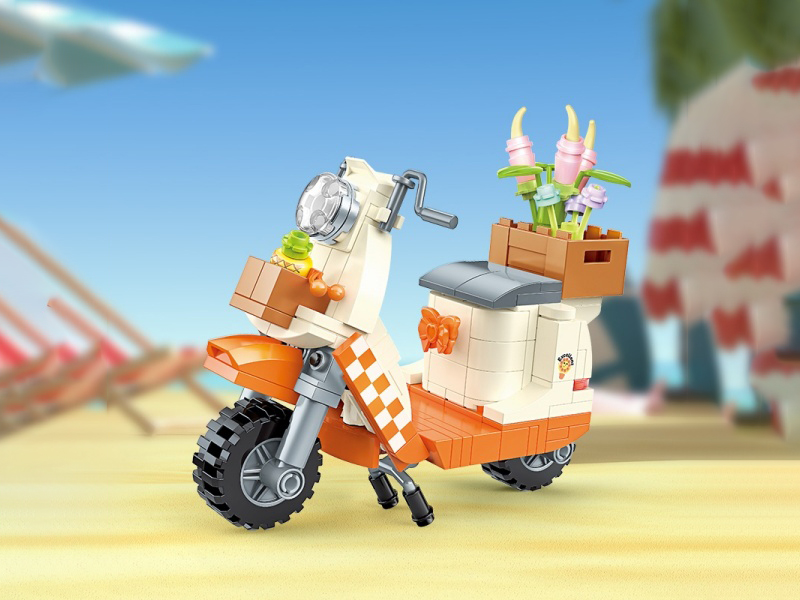 Building Block: Flowering Flower Motorcycle