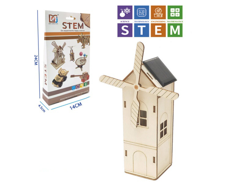 DIY Wooden Solar Windmill House