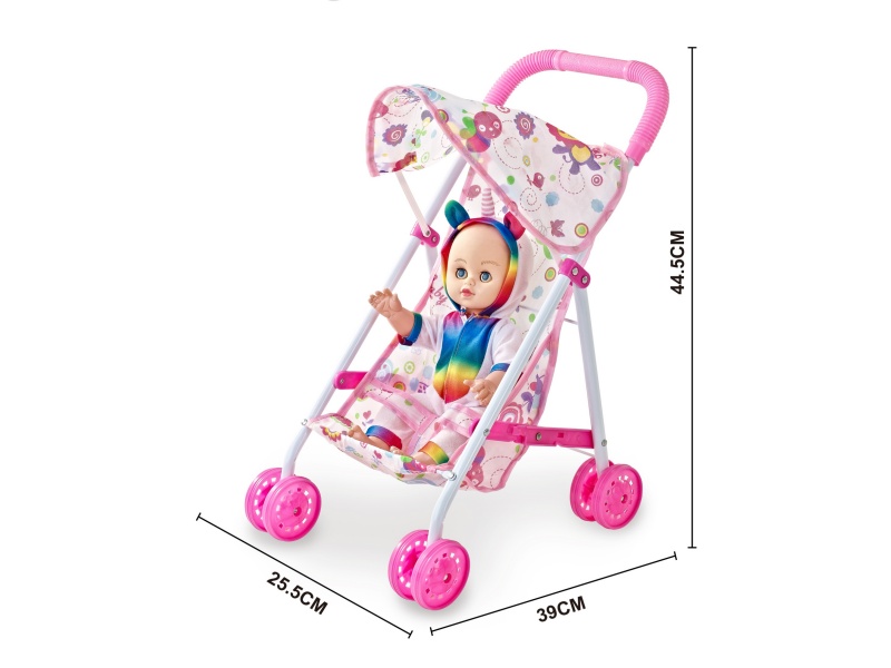 An Iron Trolley With A 16-Inch Musical Empty Body Doll