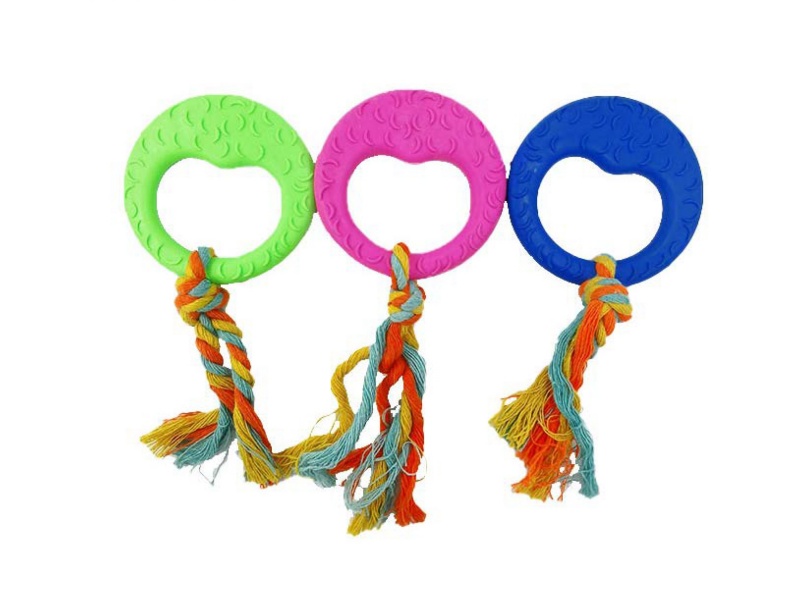 Moon-Shaped Pet Toy With A Rope