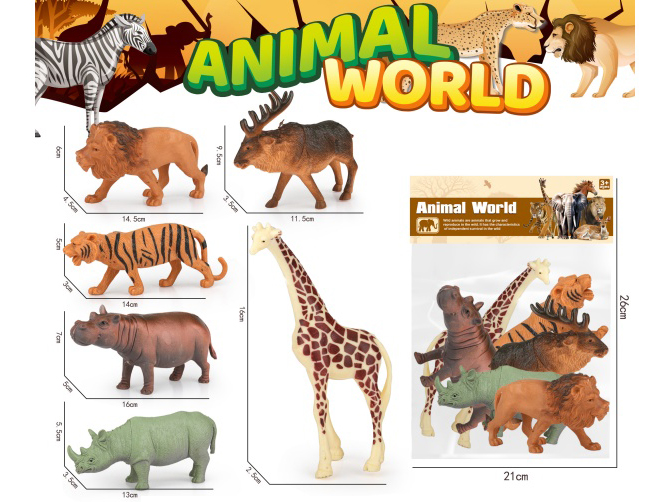 6-Piece Wild Animal Set