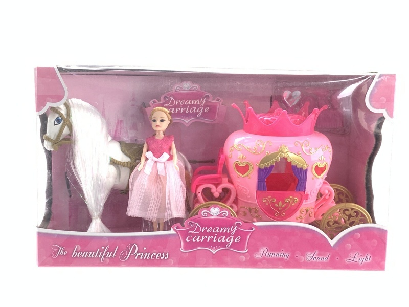 Pink Electric Color-Haired Horse Crown Bike