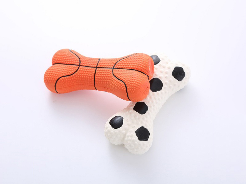 Pet Toy Latex Basketball Bone With Sound
