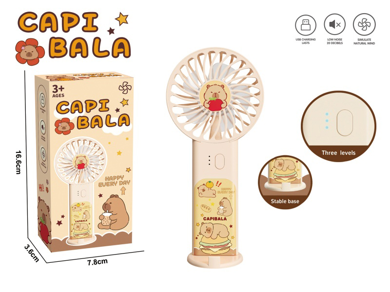 Cartoon Mini Electric Handheld Fan (With Base)