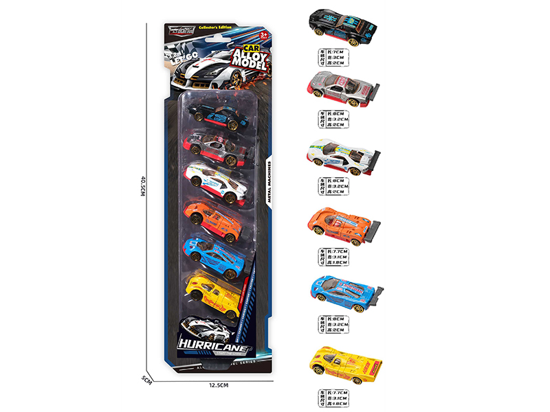 1:64 Slide Alloy Racing Cars 6pcs