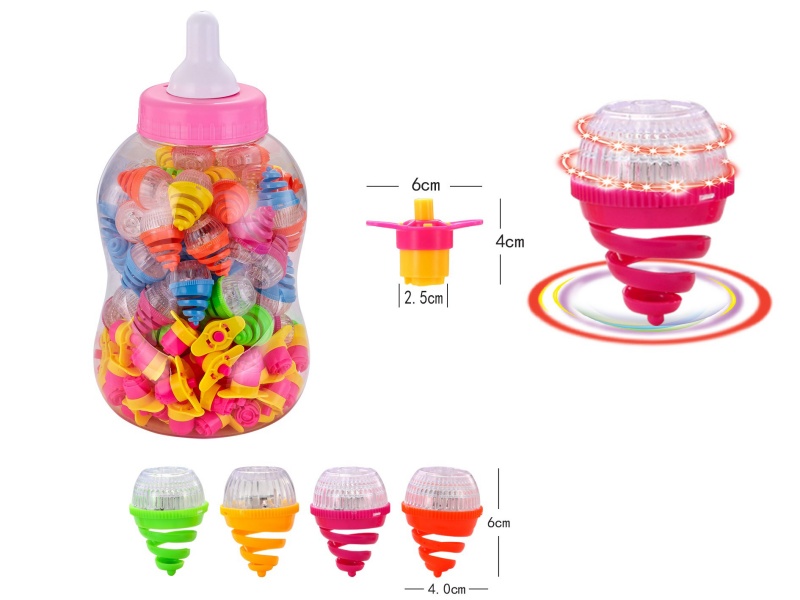 Windup Top Toy With Light