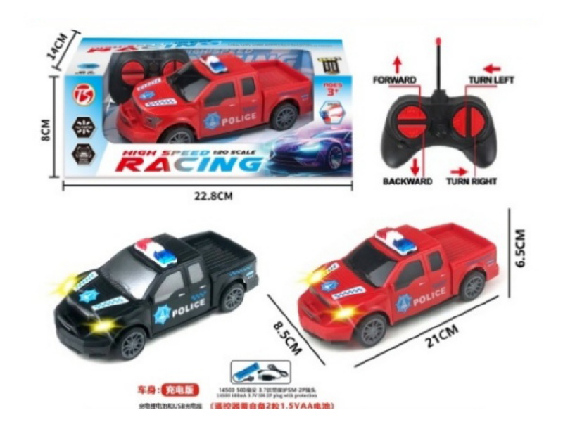 4Ch-With Sound Ford Remote Control Police Car