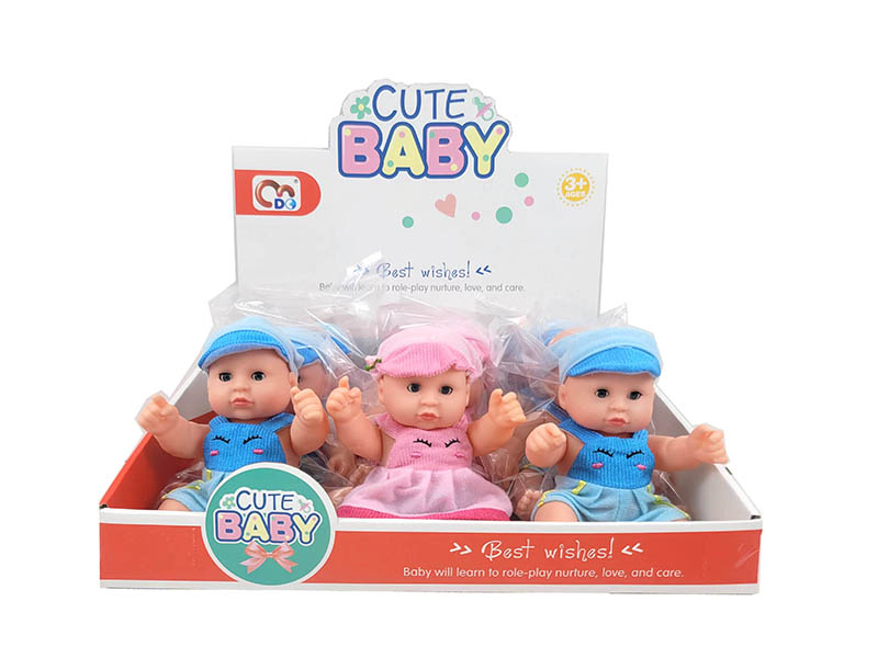 9" Vinyl 3D Eyes Baby Doll With 4 Sounds IC(12PCS)