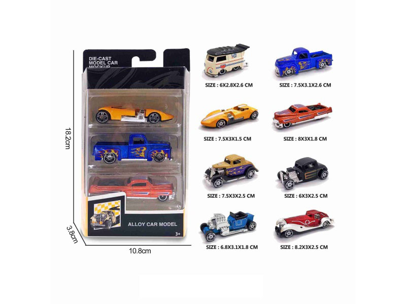 1:64 Alloy Vintage Cars In 3 Boxes