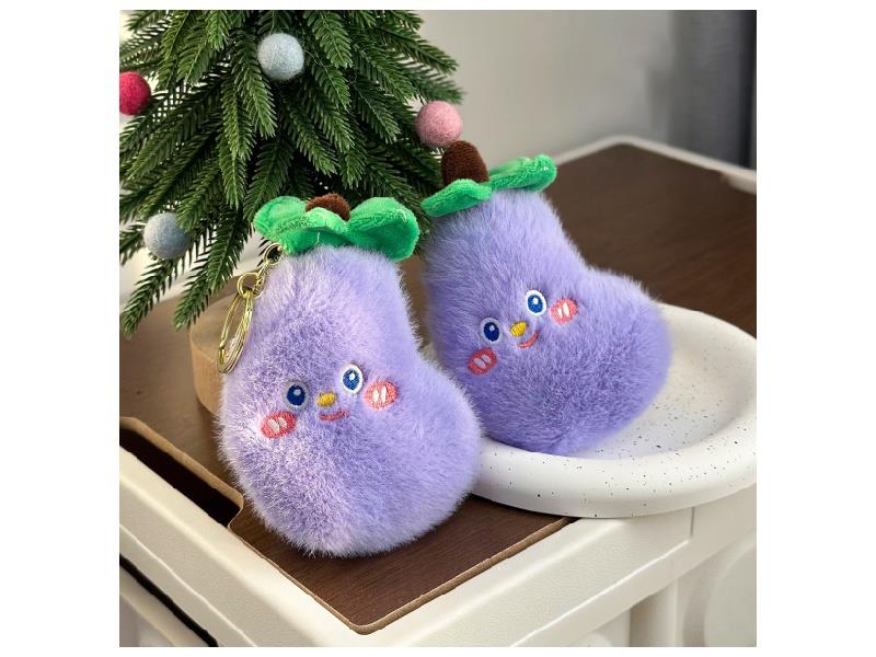 Colorful Fruits And Vegetables Series Pendants - Eggplant (Gold Buckle)