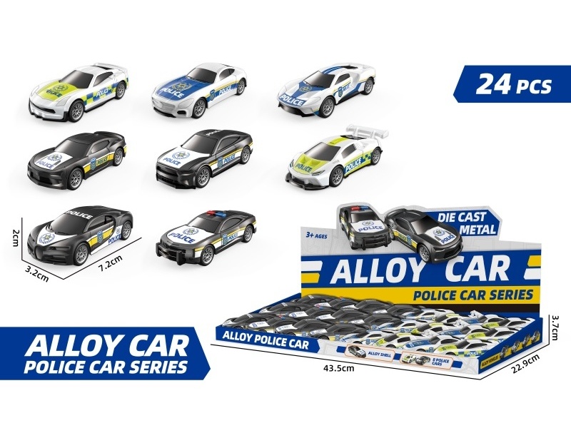 1:64 Recoil Alloy Police Car (8 Models Mixed)