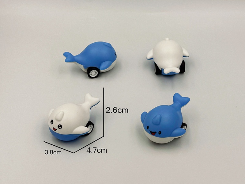 Cartoon Whale Pull Back Car