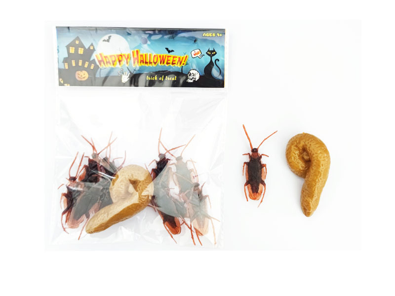 Halloween Cockroach + Poop, Cockroach 12Pcs Poop 1Pcs