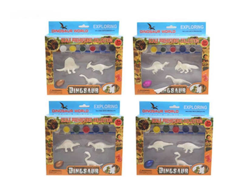 DIY Coloured Drawing Dinosaur Toys