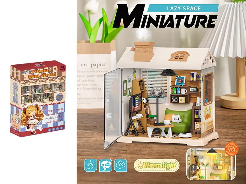 Spray Roof Lazy Space Living Room DIY Miniature Scene Toys 102PCS